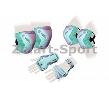 Фото Захист спорту. наколінники, налокіт., рукавички для дорослих ZELART SK-4685GV-L PERFECTION (L, зел-фіол)